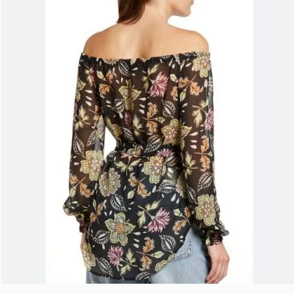 NWT Rag & Bone Sierra Floral Long Sleeve Sheer Blouse  Medium - Picture 8 of 12